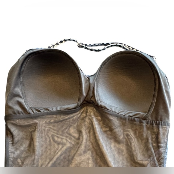 Shore Shapes Swimwear Swimsuit One Piece Swim Dress Size 14 Blue and White - Picture 11 of 14